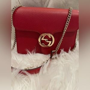 Red Gucci Crossbody Handbag